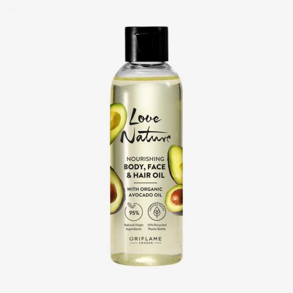 Óleo Nutritivo de Corpo, Rosto e Cabelo com Óleo de Abacate Biológico
