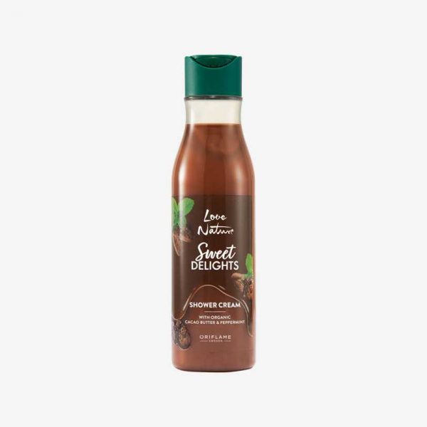 Creme de Banho com Manteiga de Cacau e Menta Biológicas Sweet Delights Love Nature