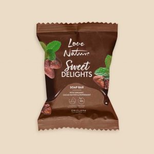 Sabonete com Manteiga de Cacau e Menta Biológicas Sweet Delights Love Nature