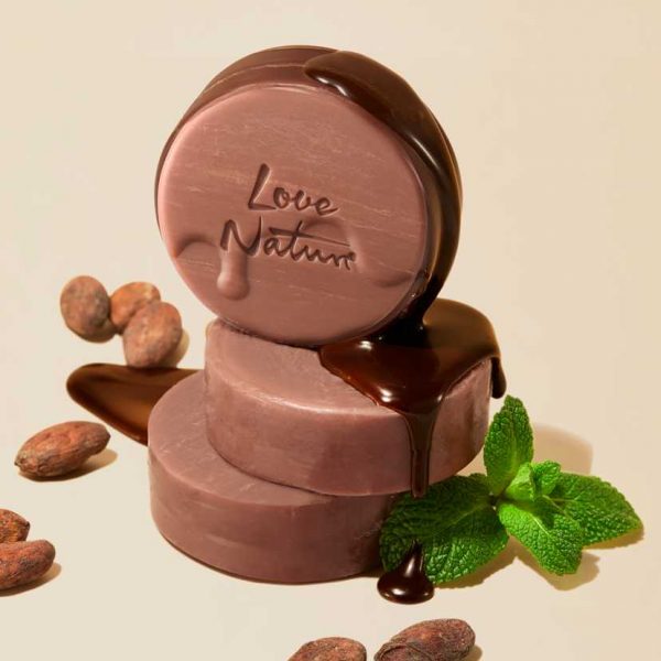 Sabonete com Manteiga de Cacau e Menta Biológicas Sweet Delights Love Nature - Image 3