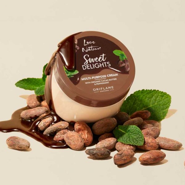 Creme Multiuso com Manteiga de Cacau e Menta Biológicas Sweet Delights Love Nature - Image 3